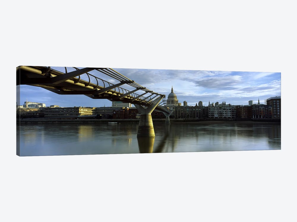 London Millennium Footbridge And St. Paul's Cathedral, London, England, United Kingdom by Panoramic Images 1-piece Canvas Print