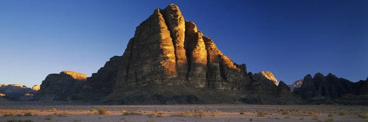 Rock formations on a landscapeSeven Pillars of Wisdom, Wadi Rum, Jordan