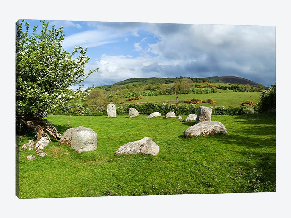 Piper's Stone, Bronze Age Stone Circle (1400-800 BC) of 14 Granite Boulders, Near Hollywood, County Wicklow, Ireland by Panoramic Images 1-piece Canvas Art Print