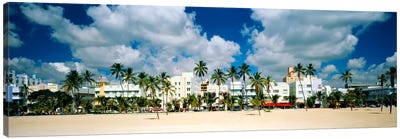 Hotels on the beach, Art Deco Hotels, Ocean Drive, Miami Beach, Florida, USA Canvas Art Print - Miami Beach