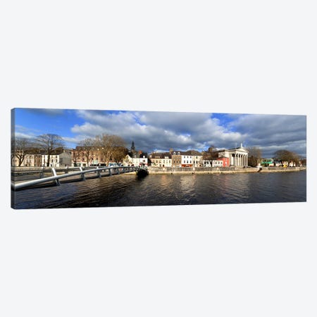 The Millenium Foot Bridge Over the River Lee,St Annes Church Behind, And St Mary's Church (right),Cork City, Ireland Canvas Print #PIM10140} by Panoramic Images Canvas Print