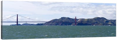 Golden Gate BridgeMarin Headlands, Mount Tamalpais, Sausilito, San Francisco Bay, San Francisco, California, USA Canvas Art Print - Golden Gate Bridge