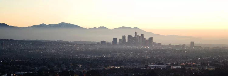 Aerial view of a cityscape, Los Angeles, California, USA