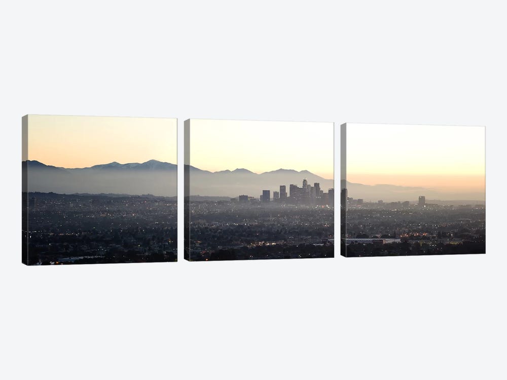 Aerial view of a cityscape, Los Angeles, California, USA by Panoramic Images 3-piece Canvas Art