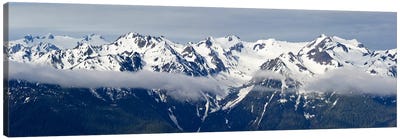 Snow covered mountains, Hurricane Ridge, Olympic National Park, Washington State, USA Canvas Art Print - Panoramic Photography