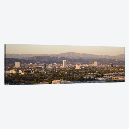Buildings in a city, Miracle Mile, Hayden Tract, Hollywood, Griffith Park Observatory, Los Angeles, California, USA Canvas Print #PIM10155} by Panoramic Images Art Print