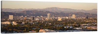 Buildings in a city, Miracle Mile, Hayden Tract, Hollywood, Griffith Park Observatory, Los Angeles, California, USA Canvas Art Print - Hollywood