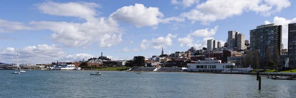 San Francisco Skylines: View Of Aquatic Park, Fisherman's Wharf District, San Francisco, California, USA by Panoramic Images
