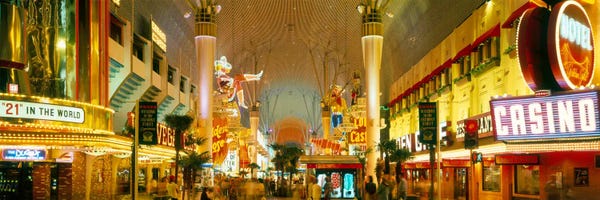 Gambling: USA, Nevada, Las Vegas, night by Panoramic Images
