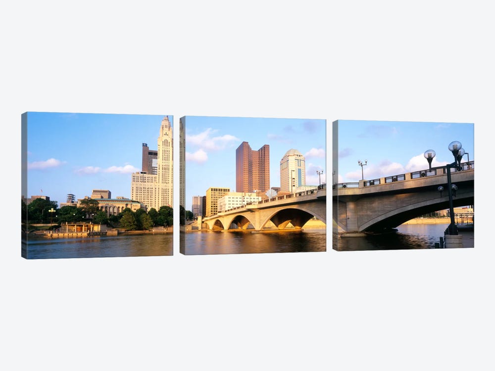Scioto River, Columbus, Ohio, USA by Panoramic Images 3-piece Art Print