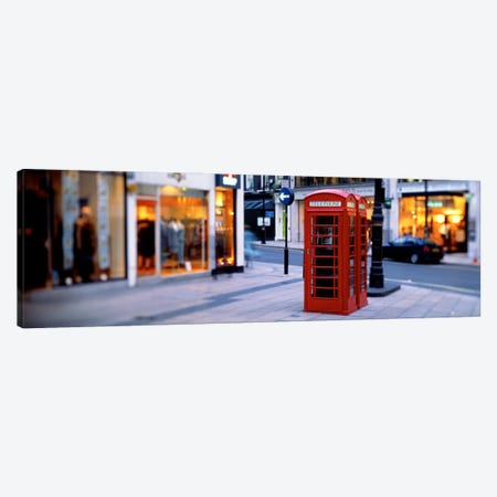Phone Booth, London, England, United Kingdom Canvas Print #PIM1020} by Panoramic Images Art Print