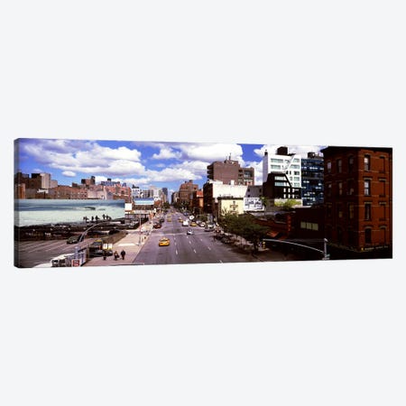 High angle view of buildings along 10th Avenue, New York City, New York State, USA Canvas Print #PIM10214} by Panoramic Images Canvas Artwork