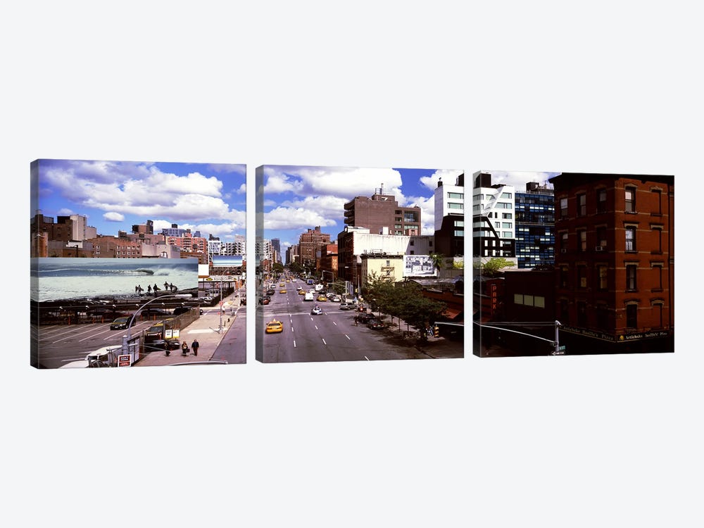High angle view of buildings along 10th Avenue, New York City, New York State, USA by Panoramic Images 3-piece Canvas Art