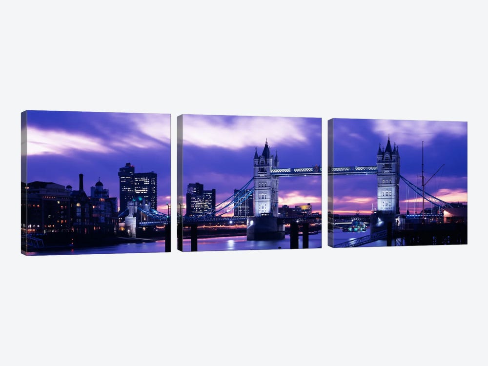 Tower Bridge, London, England, United Kingdom by Panoramic Images 3-piece Canvas Wall Art