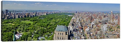 Aerial view of a city, Central Park, Manhattan, New York City, New York State, USA 2011 Canvas Art Print - Central Park