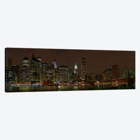 Skyscrapers at the waterfront, Lower Manhattan, Manhattan, New York City, New York State, USA 2011 Canvas Print #PIM10231} by Panoramic Images Art Print