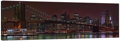 Jane's Carousel at the base of the bridge, Brooklyn Bridge, Manhattan, New York City, New York State, USA 2011 Canvas Art Print - Panoramic Cityscapes