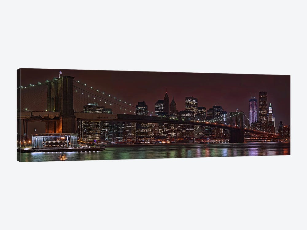 Jane's Carousel at the base of the bridge, Brooklyn Bridge, Manhattan, New York City, New York State, USA 2011 by Panoramic Images 1-piece Canvas Art Print