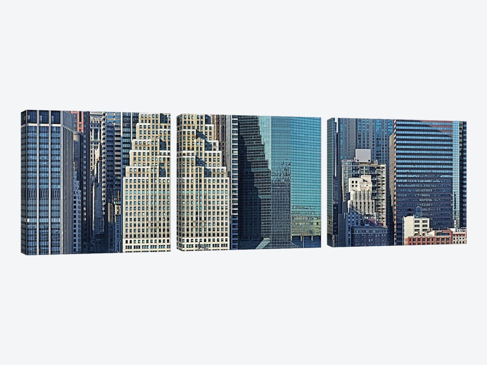 Skyscrapers in a city, New York City, New York State, USA 2011 #2 by Panoramic Images 3-piece Canvas Art Print