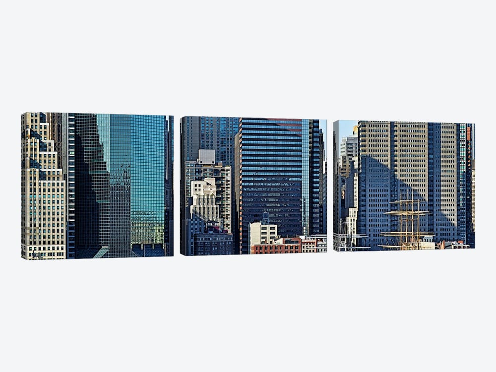 Skyscrapers in a city, New York City, New York State, USA 2011 #3 by Panoramic Images 3-piece Canvas Artwork