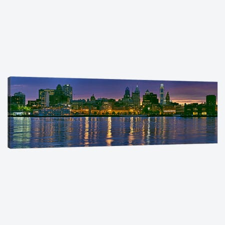 Buildings at the waterfront, River Delaware, Philadelphia, Pennsylvania, USA Canvas Print #PIM10242} by Panoramic Images Canvas Artwork
