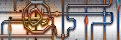 Pipe information by Panoramic Images acrylic art print