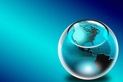 Glass earth by Panoramic Images framed wall art