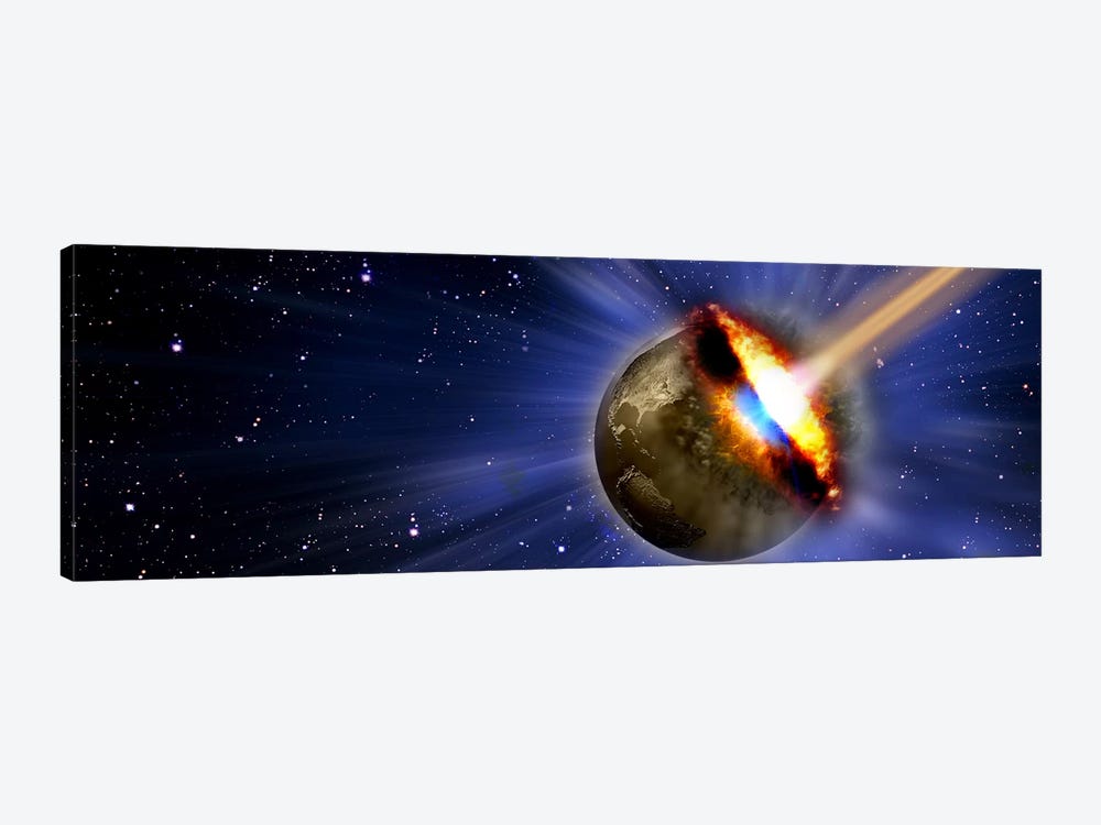 Comet hitting earth by Panoramic Images 1-piece Art Print