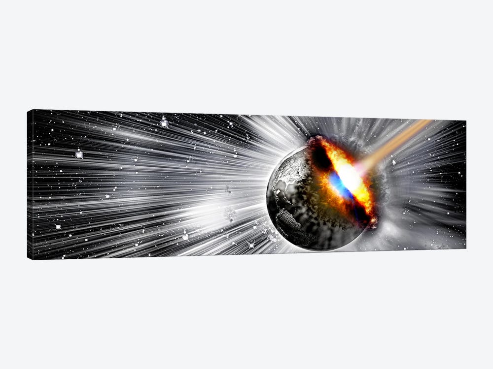 Earth hit by comet by Panoramic Images 1-piece Canvas Artwork