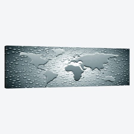 Water drops forming continents Canvas Print #PIM10260} by Panoramic Images Canvas Art