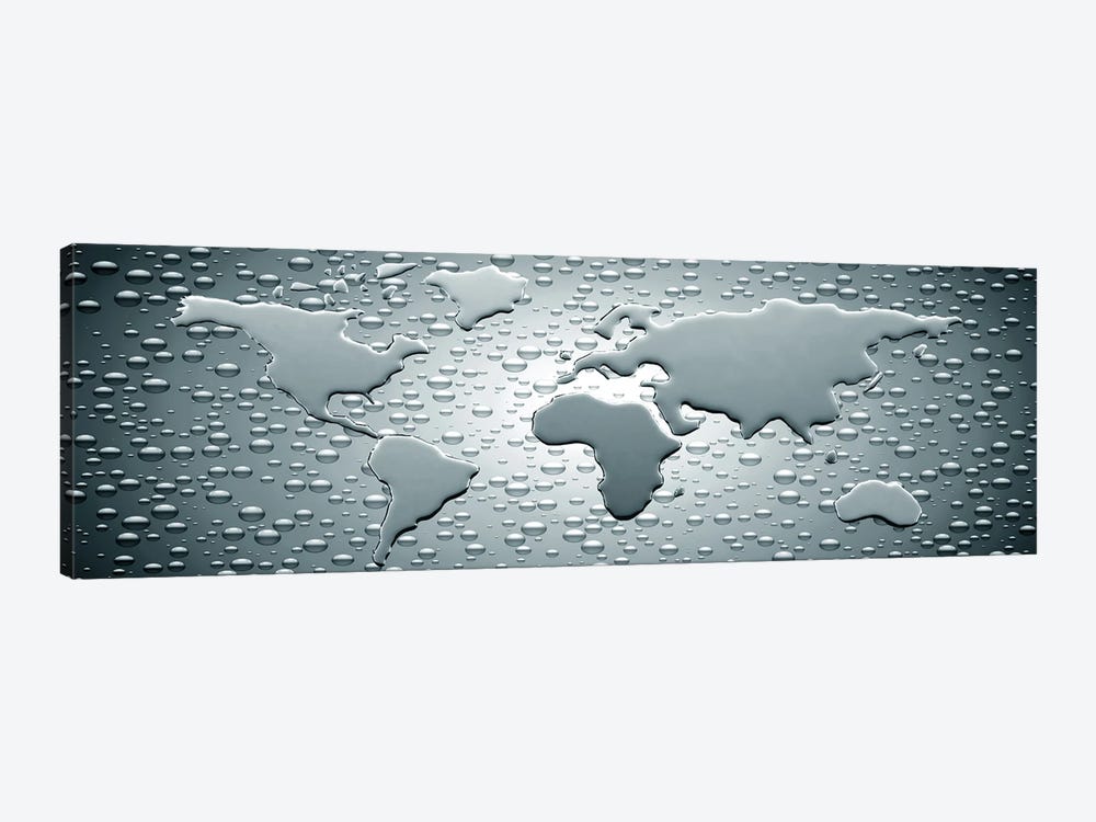 Water drops forming continents by Panoramic Images 1-piece Art Print