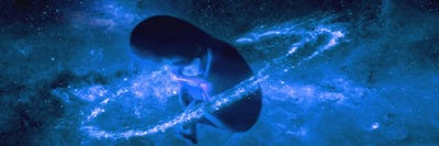 Baby in universe by Panoramic Images multi panel art