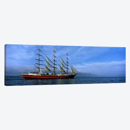 Tall ships race in the oceanBaie De Douarnenez, Finistere, Brittany, France Canvas Print #PIM10273} by Panoramic Images Canvas Print