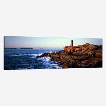 Ploumanac'h (Mean Ruz) Lighthouse, Perros-Guirec, Cote de Granit Rose, Cotes-d'Armor, Brittany, France Canvas Print #PIM10277} by Panoramic Images Canvas Art