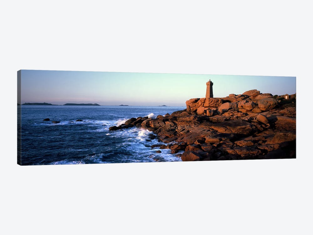 Ploumanac'h (Mean Ruz) Lighthouse, Perros-Guirec, Cote de Granit Rose, Cotes-d'Armor, Brittany, France by Panoramic Images 1-piece Canvas Print