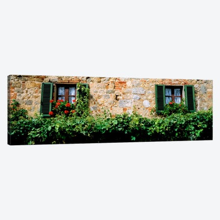 Shuttered Windows, Monteriggioni, Tuscany, Italy Canvas Print #PIM1028} by Panoramic Images Canvas Art Print