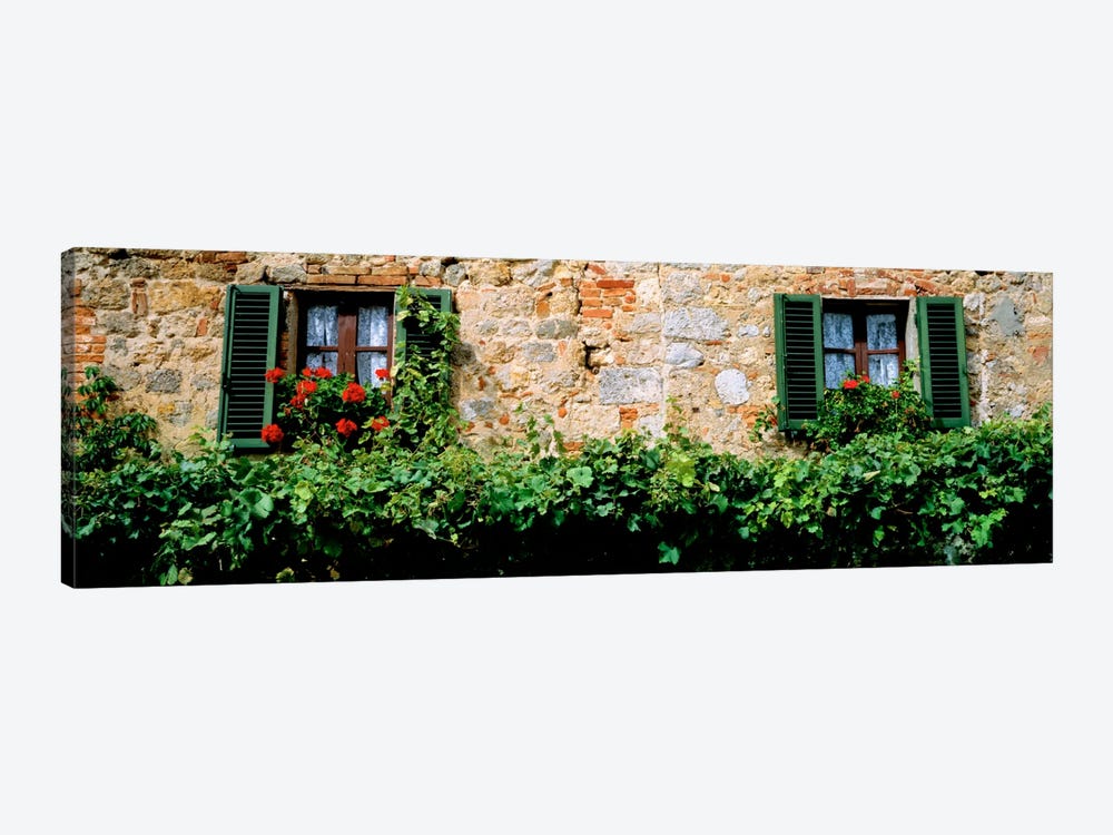 Shuttered Windows, Monteriggioni, Tuscany, Italy by Panoramic Images 1-piece Canvas Art