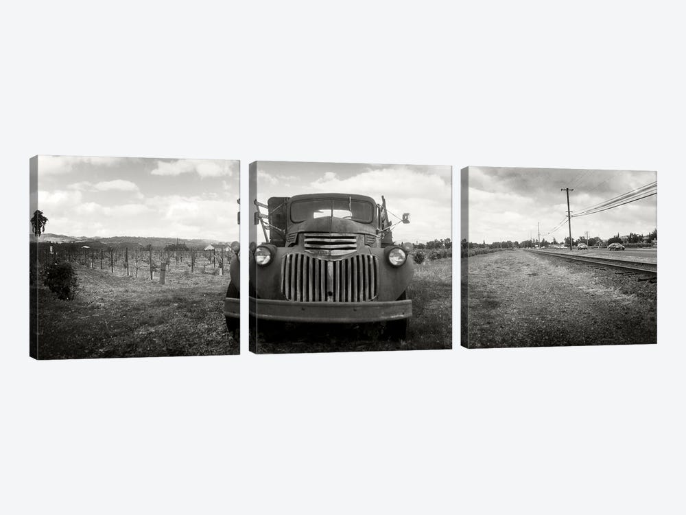 Old Vineyard Truck, Napa Valley, California, USA by Panoramic Images 3-piece Canvas Print