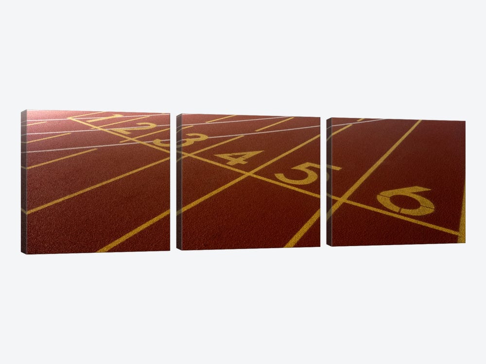Track, Starting Line by Panoramic Images 3-piece Canvas Print