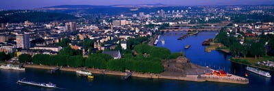 Rhine River Mosel River Koblenz Germany by Panoramic Images canvas print