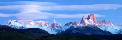 Cloudy Mountain Landscape, Fitz Roy-Torre Group, Andes, Southern Patagonian Ice Field by Panoramic Images framed canvas print
