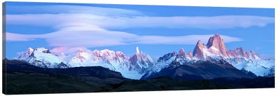 Cloudy Mountain Landscape, Fitz Roy-Torre Group, Andes, Southern Patagonian Ice Field Canvas Art Print - Argentina Art