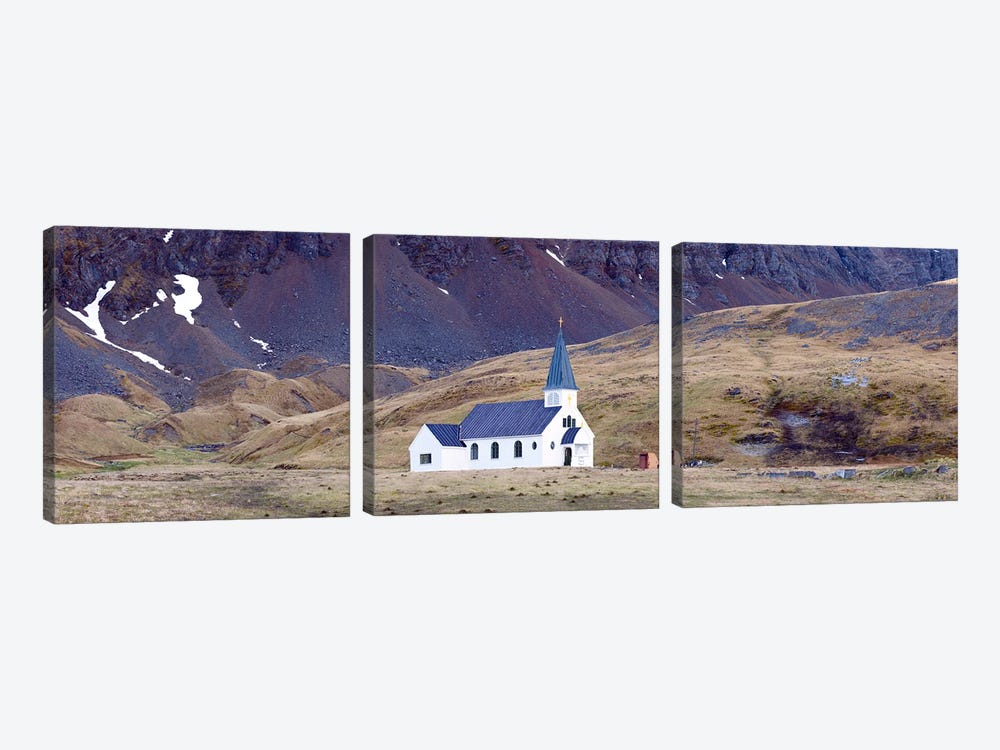 Old whalers church, Grytviken, South Georgia Island by Panoramic Images 3-piece Canvas Artwork