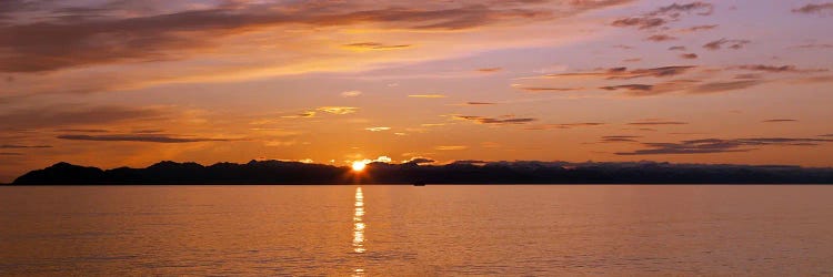 Ocean at sunset, Inside Passage, Alaska, USA