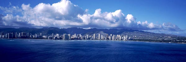 Waikiki: City at the waterfront, Waikiki, Honolulu, Oahu, Hawaii, USA by Panoramic Images