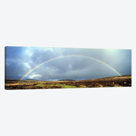 Rainbow above Fernworthy Forest, Dartmoor, Devon, England Canvas Print #PIM10372} by Panoramic Images Canvas Artwork