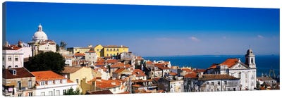 Coastal Cityscape, Alfama District, Lisbon, Portugal Canvas Art Print - Lisbon