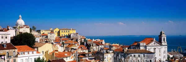 Coastal Villages & Towns: Coastal Cityscape, Alfama District, Lisbon, Portugal by Panoramic Images