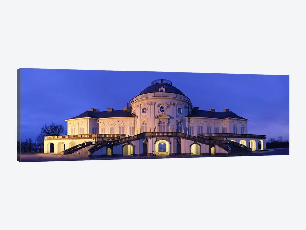 Castle Solitude lit up at night, Stuttgart, Baden-Wurttemberg, Germany by Panoramic Images 1-piece Canvas Art