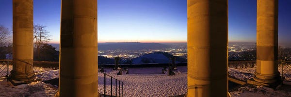 Stuttgart: Columns of the Funeral Chapel, Rotenberg, Stuttgart, Baden-Wurttemberg, Germany by Panoramic Images